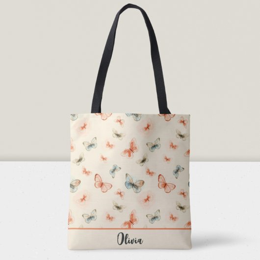 Moderne Minimalistische Wasserfarbenschmetterlinge Tasche