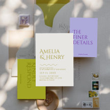 Moderne, minimalistische Wavy Edge Wedding