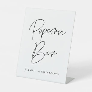 Moderne Minimalistische Wedding Popcorn Bar Sockelschild