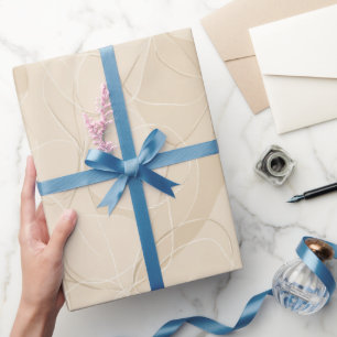 Moderne minimalistische weiche beige abstrakte Fli Geschenkpapier