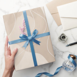 Moderne minimalistische weiche beige abstrakte Fli Geschenkpapier