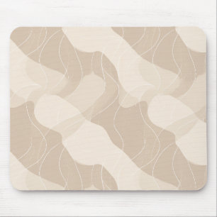 Moderne minimalistische weiche beige abstrakte Fli Mousepad