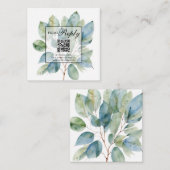Moderne, minimalistische, weiche Wasserfarben Begleitkarte (Vorne/Hinten)
