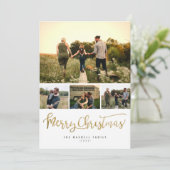 Moderne Minimalistische Weihnachten 4 Foto Collage (Stehend Vorderseite)