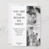 "Moderne Minimalistische Weihnachten im Multi-Foto (Vorderseite)