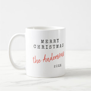 Moderne minimalistische Weihnachten vintage Indie- Kaffeetasse