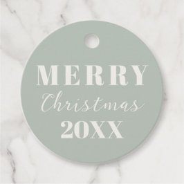 Moderne Minimalistische Weihnachten weich grünes G Geschenkanhänger