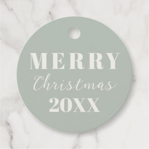 Moderne Minimalistische Weihnachten weich grünes G Geschenkanhänger