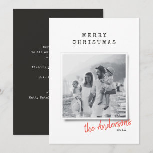 Moderne minimalistische Weihnachts-Vintage-Indie-F Feiertagskarte