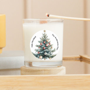 Moderne minimalistische Weihnachtsbaum-Feiertags-G Runder Aufkleber