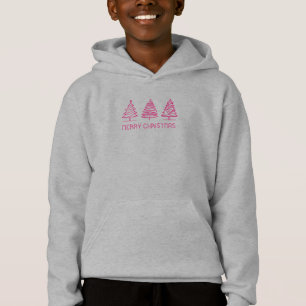 Moderne, minimalistische Weihnachtsbäume Hoodie