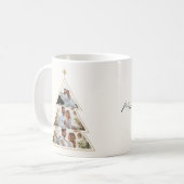 Moderne Minimalistische Weihnachtsbaumfotografie Kaffeetasse (Vorderseite Links)