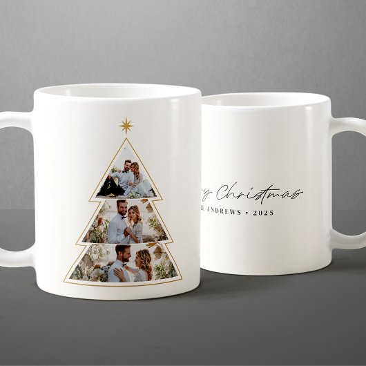 Moderne Minimalistische Weihnachtsbaumfotografie Kaffeetasse