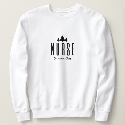 Moderne Minimalistische Weihnachtsbaumkuren Sweatshirt (Design vorne)