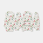 Moderne Minimalistische Weihnachtsbaummuster Rot G Geschenkschachtel (Ungefaltet)