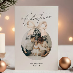 Moderne minimalistische Weihnachtsdekoration Foto Feiertagskarte
