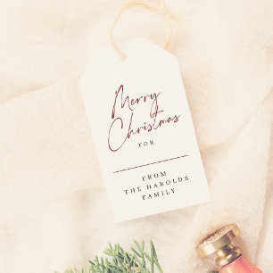 Moderne Minimalistische Weihnachtsfamilie Geschenkanhänger