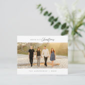 Moderne, Minimalistische Weihnachtsfamilie Postkarte (Stehend Vorderseite)