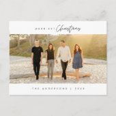 Moderne, Minimalistische Weihnachtsfamilie Postkarte (Vorderseite)