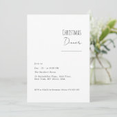 Moderne Minimalistische Weihnachtsfeier Einladung (Stehend Vorderseite)