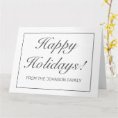 Moderne Minimalistische Weihnachtsfeier Karte (Gelbe Blume)