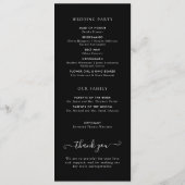 Moderne Minimalistische Weihnachtsfeier Programm (Rückseite)