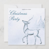 Moderne Minimalistische Weihnachtsfeier Rentiers Einladung (Vorderseite)