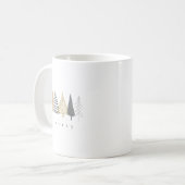 moderne minimalistische Weihnachtsfeier Tasse (Vorderseite Links)
