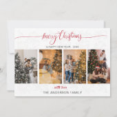 Moderne Minimalistische Weihnachtsfeiertage im Fot Einladung (Rückseite)