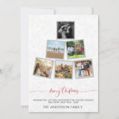 Moderne Minimalistische Weihnachtsfeiertage im Fot Einladung (Rückseite)