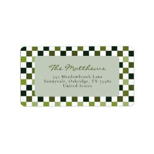 Moderne Minimalistische Weihnachtsfeiertage im Grü Adressaufkleber