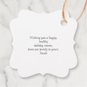 Moderne Minimalistische Weihnachtsfeiertage - Tag Geschenkanhänger (Rückseite)