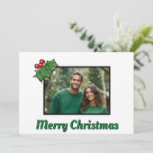 Moderne minimalistische Weihnachtsfotografie Feiertagskarte (Stehend Vorderseite)