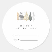 Moderne minimalistische Weihnachtsgeschenke Runder Aufkleber (Vorderseite)