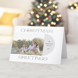 Moderne Minimalistische Weihnachtsgrüße Foto Feiertagskarte