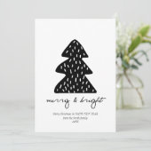 Moderne Minimalistische Weihnachtskarte (Stehend Vorderseite)