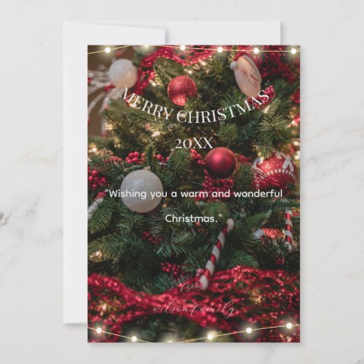 Moderne Minimalistische Weihnachtskarte (Vorderseite)