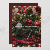 Moderne Minimalistische Weihnachtskarte (Vorne/Hinten)