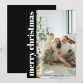 Moderne Minimalistische Weihnachtskarte Feiertagskarte (Vorne/Hinten)