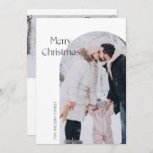 Moderne Minimalistische Weihnachtskarte Feiertagskarte (Vorne/Hinten)