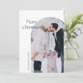 Moderne Minimalistische Weihnachtskarte Feiertagskarte (Stehend Vorderseite)