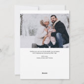 Moderne Minimalistische Weihnachtskarte Feiertagskarte (Rückseite)