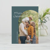 Moderne Minimalistische Weihnachtskarte Feiertagskarte (Stehend Vorderseite)