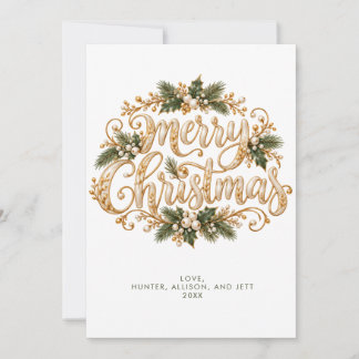 MODERNE MINIMALISTISCHE WEIHNACHTSKARTE FEIERTAGSKARTE