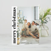 Moderne Minimalistische Weihnachtskarte Feiertagskarte (Stehend Vorderseite)