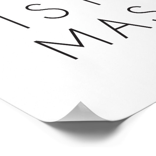 Moderne Minimalistische Weihnachtskunst Print oder Poster (Ecke)