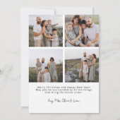 Moderne Minimalistische Weihnachtsschrift Feiertagskarte (Rückseite)