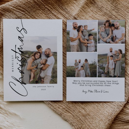 Moderne Minimalistische Weihnachtsschrift Feiertagskarte