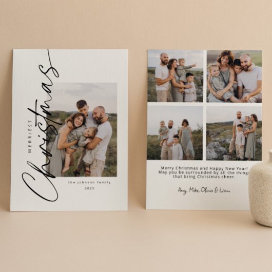 Moderne Minimalistische Weihnachtsschrift Feiertagskarte