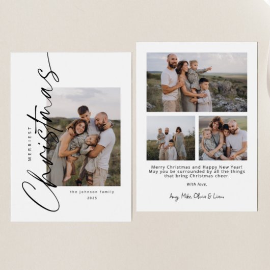 Moderne Minimalistische Weihnachtsschrift Feiertagskarte